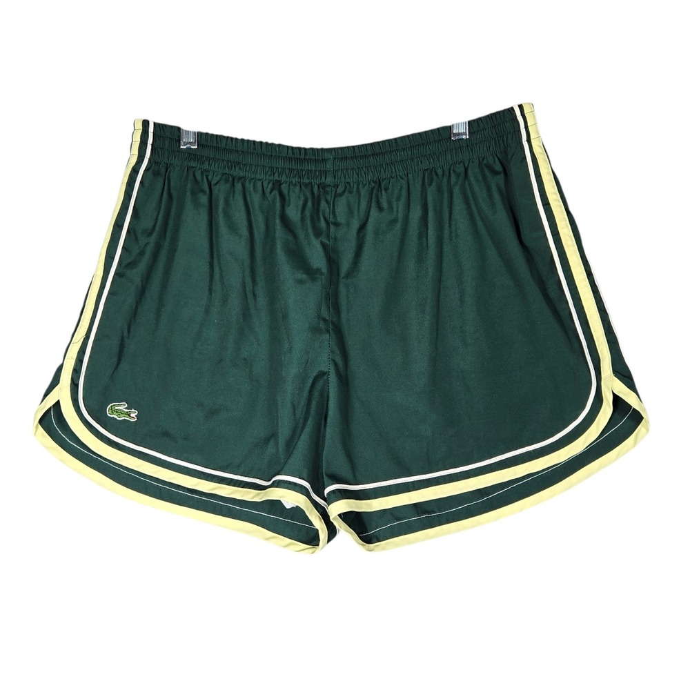 Izod Lacoste Running Shorts Mens XL Green Vintage 70s 80s Gym Dolphin Shorts USA